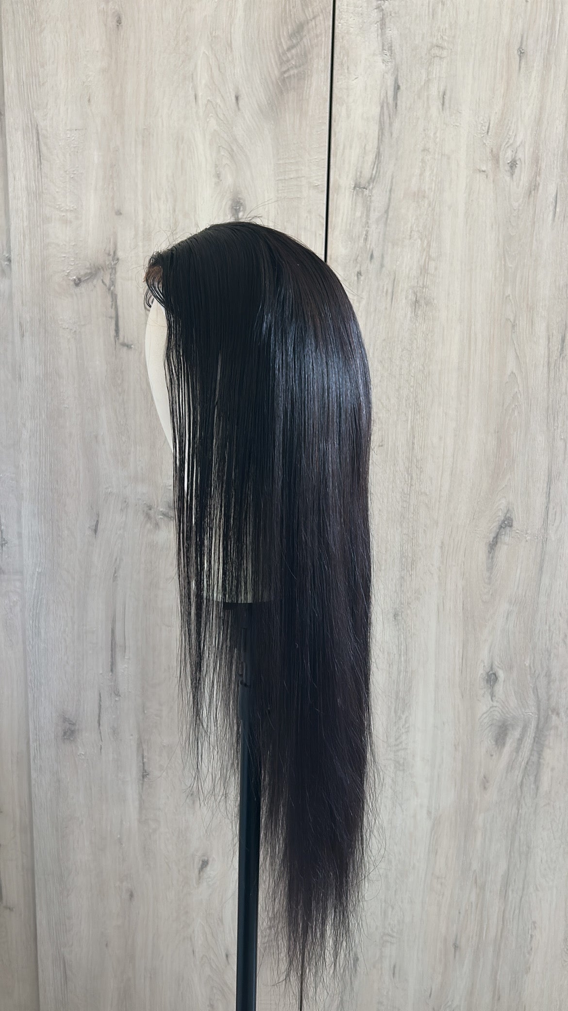 Straight Black Hair 13x4 Transparent Lace Wig